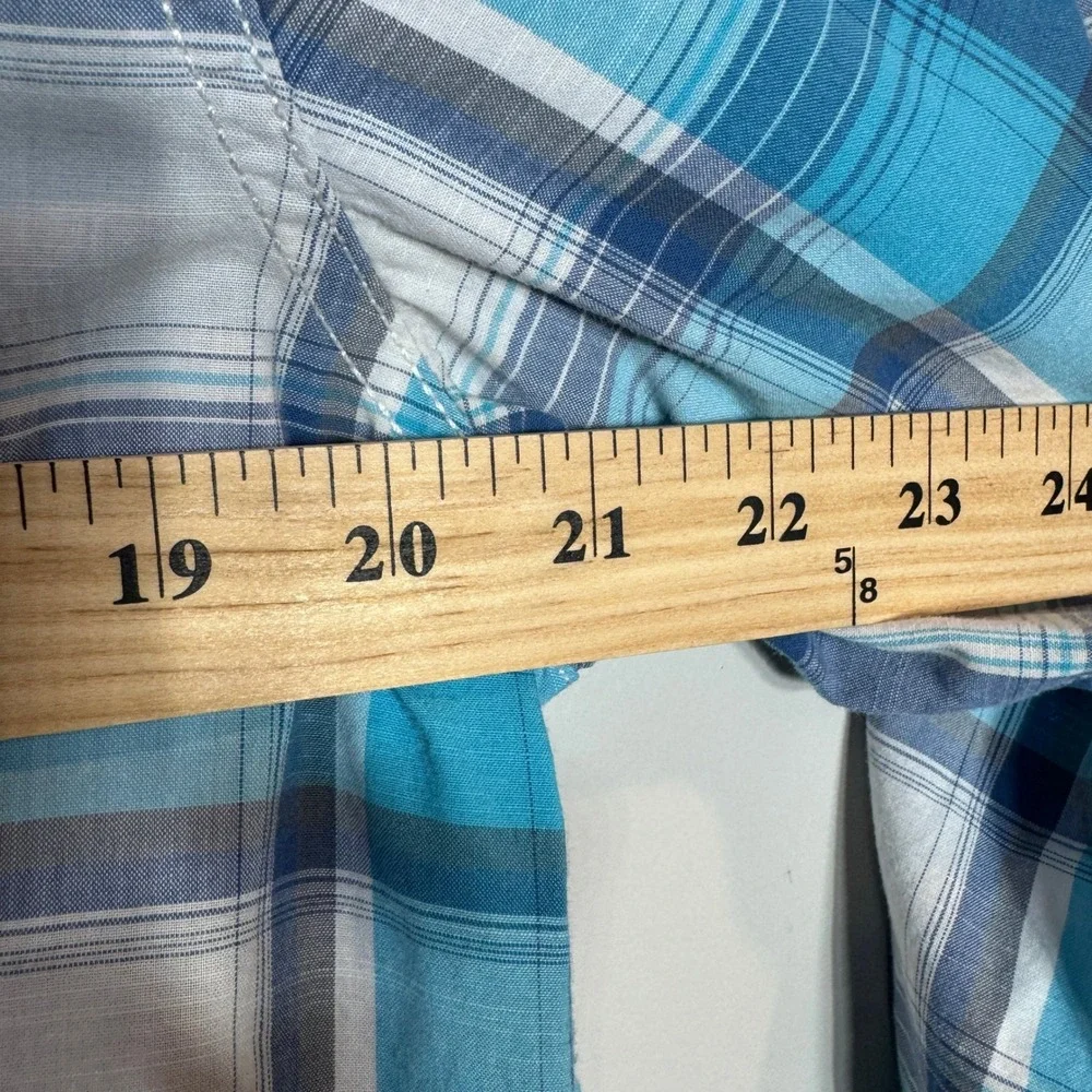 American Eagle Outfitters Long Sleeve Snap Button Shirt Mens L‎ Vintage Fit